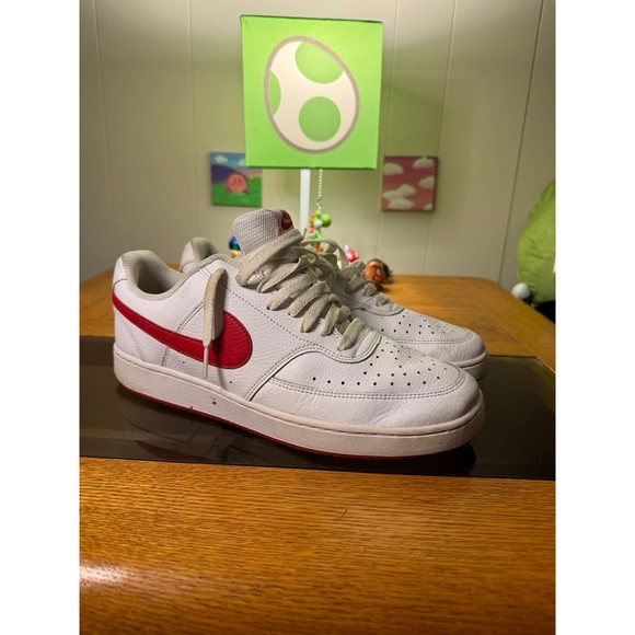 Nike Court Vision Low White University Red” Size 9.5M - Picture 1 of 6